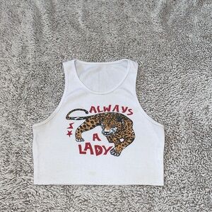 Always a lady high neck crop top. Size Small.